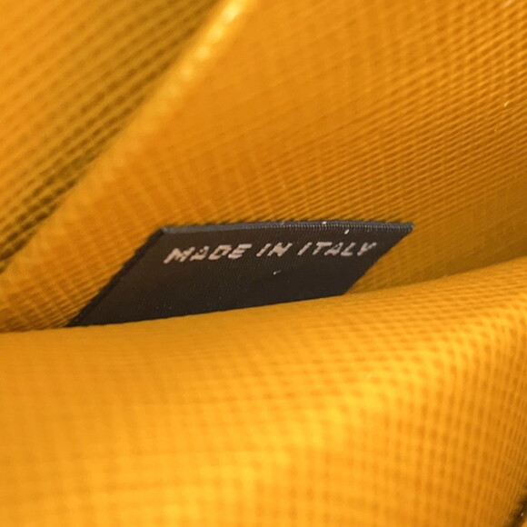 PRADA Orange Leather Saffiano Wallet - Picture 14 of 15